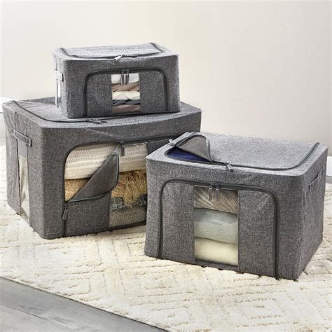 collapsible storage boxes with window